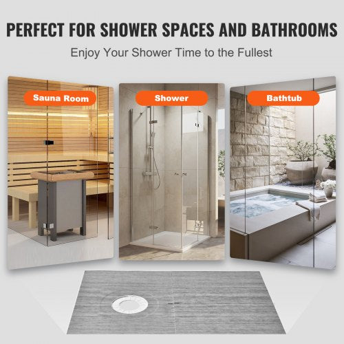 Shower Curb Kit 60x38 Shower Pan Kit with 63 Offset Drain Lightweight