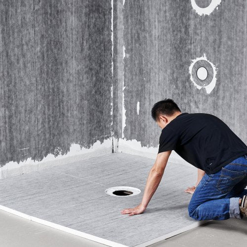 Shower Curb Kit 72x72 Shower Pan Kit with 63 Central Drain Lightweight