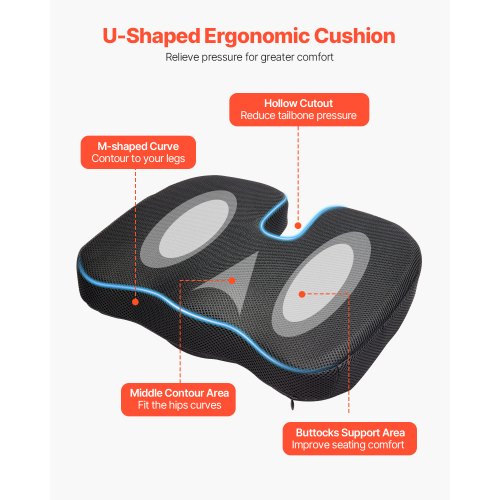Seat Cushion Cooling Gel Memory Foam Seat Cushion PressureRelief