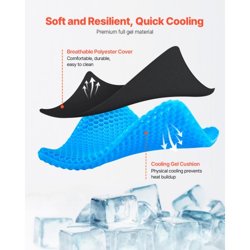 Seat Cushion Cooling Gel Seat Cushion for Pressure Relief Soft