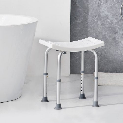 Shower Chair Adjustable Height Shower Stool with Builtin Handles Shower