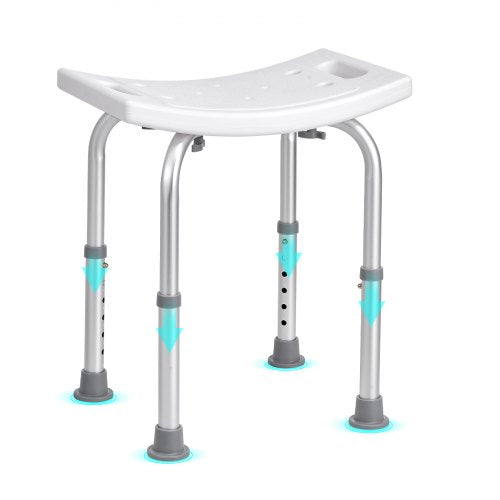 Shower Chair Adjustable Height Shower Stool with Builtin Handles Shower