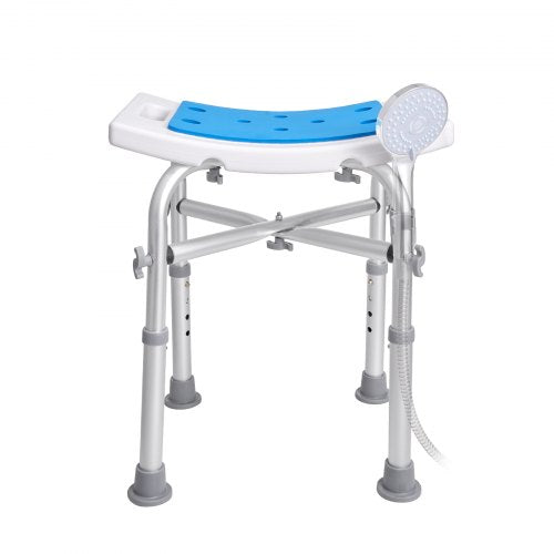 Shower Chair for Inside Shower Adjustable Height Shower Stool with Crossbar