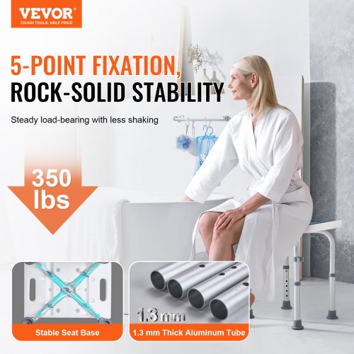 Shower Chair Adjustable Height Shower Stool Shower Seat for Inside Shower