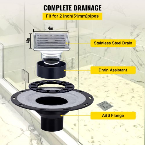 Shower Curb Kit 38x60 Watertight Shower Curb Overlay with 4 ABS