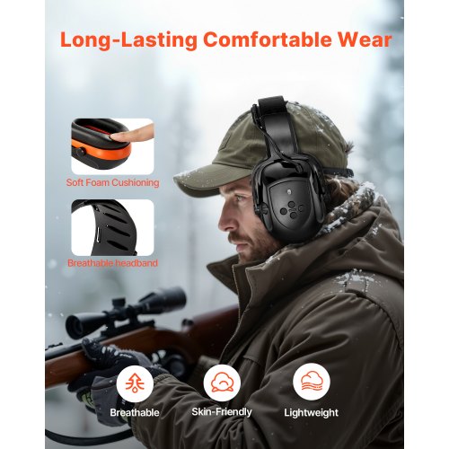Safety Earmuffs Electronic Ear Muffs with 51 Bluetooth Technology Ear