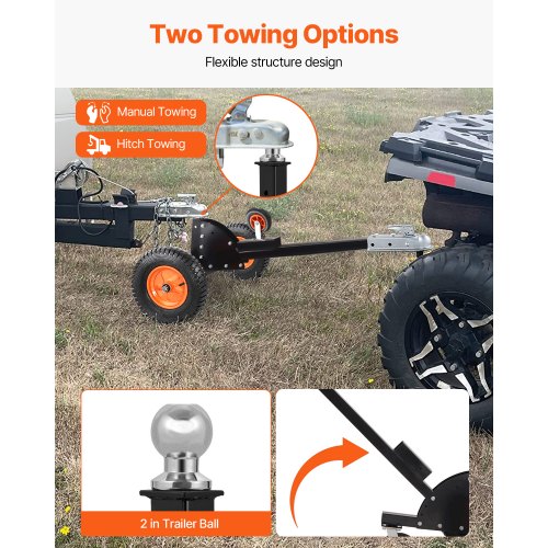 HeavyDuty Trailer Dolly 1500lbs Tongue Weight Capacity 2 in 1 Trailer