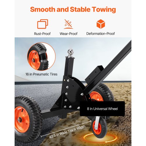 HeavyDuty Trailer Dolly 1500lbs Tongue Weight Capacity 2 in 1 Trailer