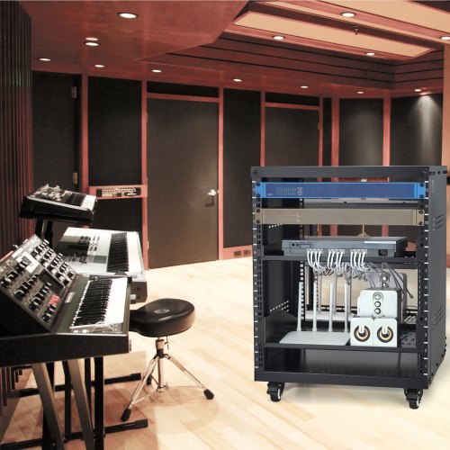 12U AV Rack Stand 300 lbs Capacity Network Stereo Recording Studio Rack