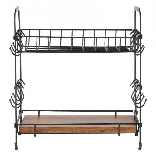 2 Tier Coffee Bar Organizer for Countertop Multifunctional Mug Holder