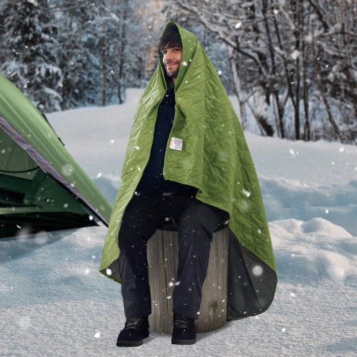 Camping Blanket Large Warm Stadium Blanket Waterproof Windproof 330GSM