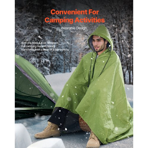 Camping Blanket Large Warm Wearable Stadium Blanket Waterproof
