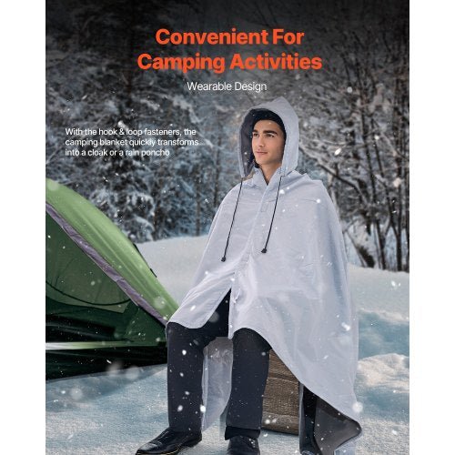 Camping Blanket Large Warm Wearable Stadium Blanket Waterproof