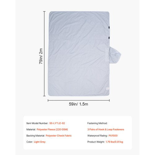 Camping Blanket Large Warm Wearable Stadium Blanket Waterproof