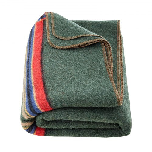 Wool Camping Blanket Large Warm Stadium Blanket Waterproof Windproof