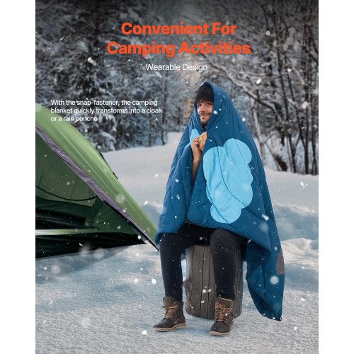 Camping Blanket Large Warm Wearable Stadium Blanket Waterproof