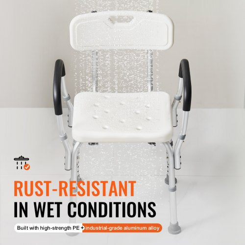 Shower Chair Shower Seat with Back Adjustable Height Shower Stool Shower