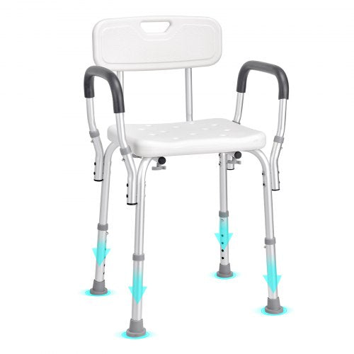 Shower Chair Shower Seat with Back Adjustable Height Shower Stool Shower