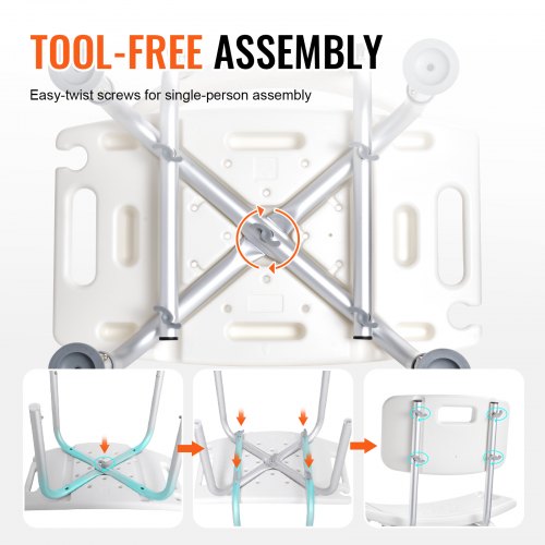 Shower Chair Shower Seat with Back Adjustable Height Shower Stool Shower