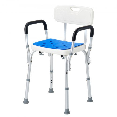 Shower Chair 400 lbs Capacity Shower Seat with Back Adjustable Height