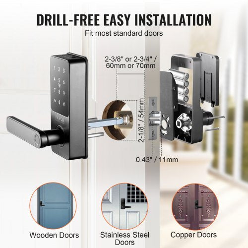 Smart Lock 5in1 Smart Door Knob Fingerprint Deadbolt with App Control