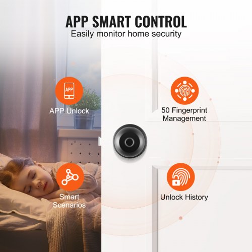 Smart Door Knob Biometric Door Lock Bluetooth Smart Lock Fingerprint Smart