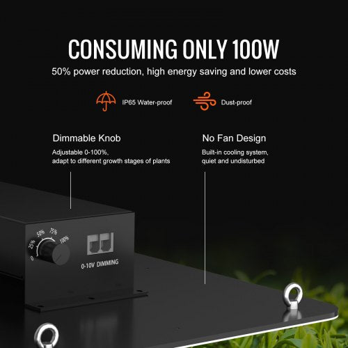 LED Growth Illumination 200W Full Spectrum Adjustable Efficient Samsung