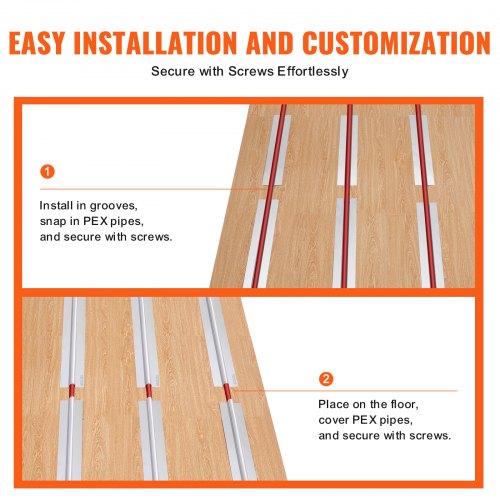 PEX Heat Transfer Plates 2 ft Radiant Heat Plates for 34 PEX Pipe