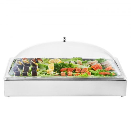 Countertop Food Serving Display Container 1 x 1 Pan Stainless Steel Food
