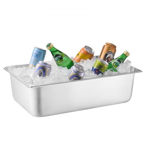 Countertop Food Serving Display Container 5 Pan Stainless Steel Food