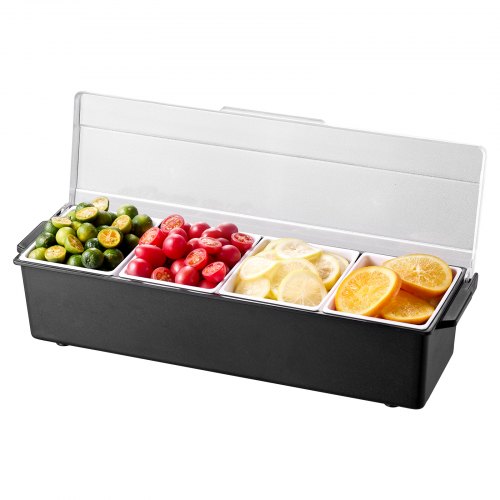 Chilled Condiment Server 4 Compartment Ice Cooled Condiment Serving