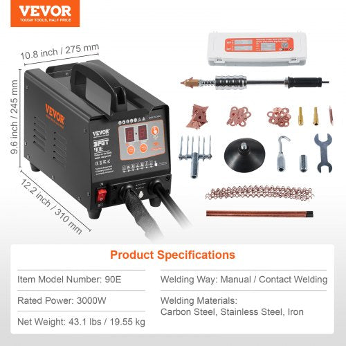Stud Welder Dent Repair Kit 220V 3KW Spot Welder Dent Puller with AutoManual
