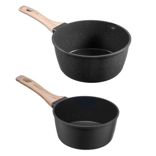 Saucepan Set 1.5 QT 2.5 QT Nonstick Saucepan with Glass Lids
