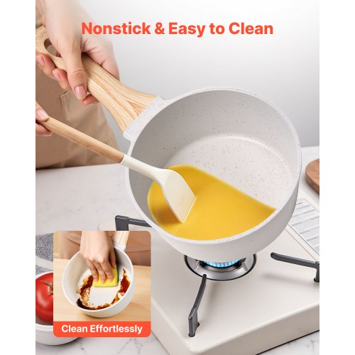 1.5 QT Saucepan Nonstick Saucepan with Tempered Glass Lid Multipurpose 1