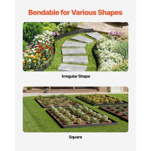 Metal Landscape Edging 10 Packs 60 in RustResistant Aluminum Alloy