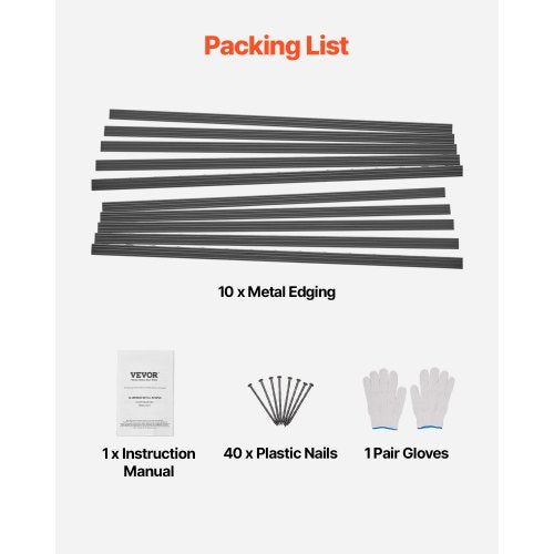 Metal Landscape Edging 10 Packs 60 in RustResistant Aluminum Alloy