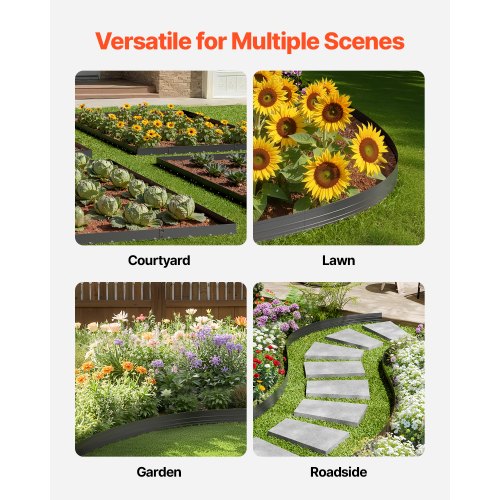 Metal Landscape Edging 10 Packs 60 in RustResistant Aluminum Alloy