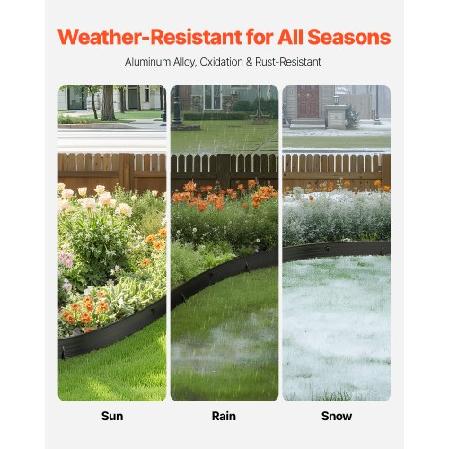 Metal Landscape Edging 8 Packs 72 in RustResistant Aluminum Alloy