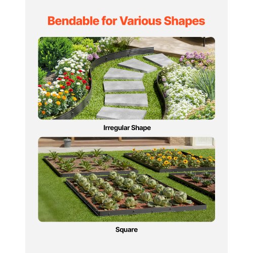 Metal Landscape Edging 8 Packs 72 in RustResistant Aluminum Alloy