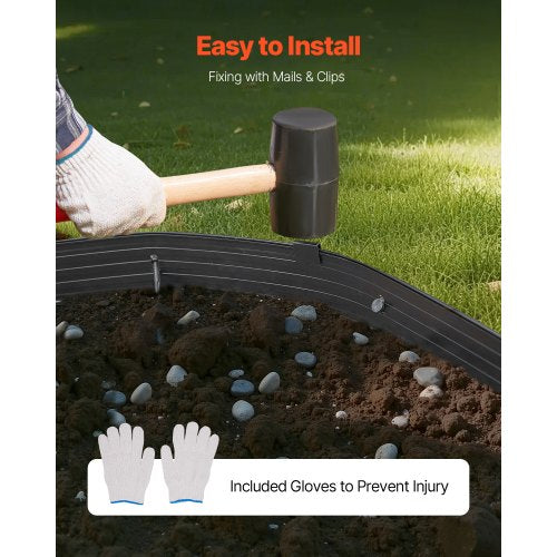 Metal Landscape Edging 8 Packs 72 in RustResistant Aluminum Alloy