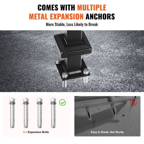 Single Post Handrail for Outdoor 13 Steps 405 L x 354 H Metal Bent