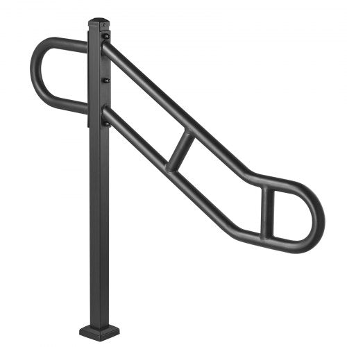 Single Post Handrail for Outdoor 13 Steps 405 L x 354 H Metal Bent