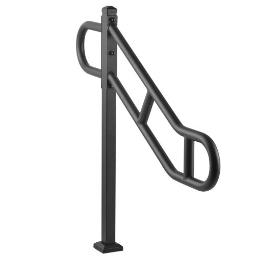 Single Post Handrail for Outdoor 13 Steps 405 L x 354 H Metal Bent