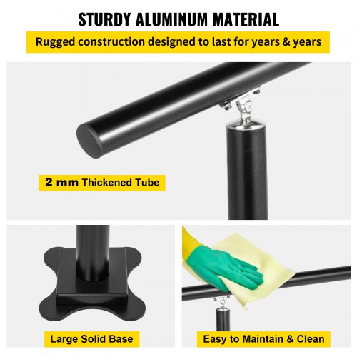 Outdoor Stair Railing Kit 3 FT Handrails 13 Steps Adjustable Angle Black