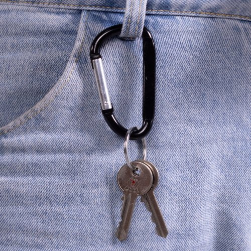 10 PCS Black Carabiner Caribeaner Clip Spring Snap Hook for Keychain Clip