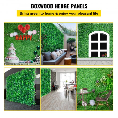 Artificial Boxwood Panels 16 PCS 20x20 Boxwood Hedge Wall Panels PE