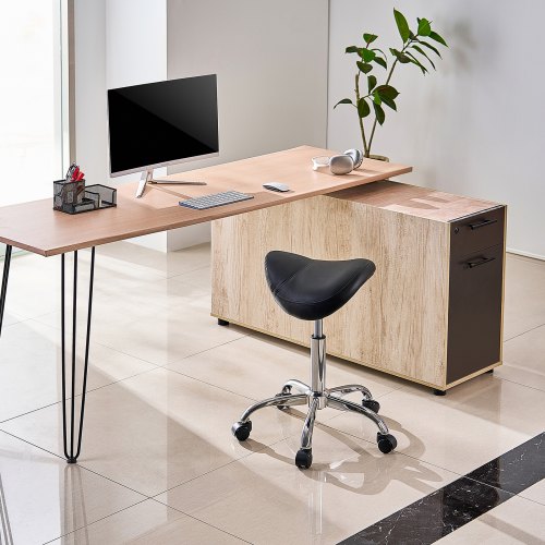 Saddle Stool with Wheels 450 LBS Weight Capacity Ergonomic Rolling Stool