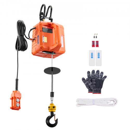3in1 Electric Hoist Winch 1100 lbs Capacity 1500W Portable Power Winch