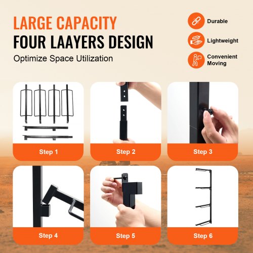 Wall Mount Saddle Rack 24 x 7 x 52 in Four Tiers Horse Saddle Storage