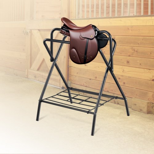 Folding Saddle Rack 28 x 19 x 37.5 in Freestanding Horse Saddle Stand